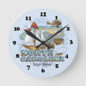 North Carolina Clock Runde Wanduhr (Vorderseite)