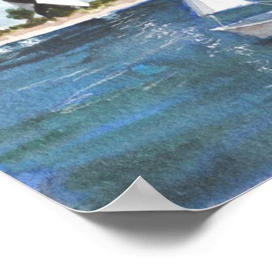 North Carolina Coastline Print Poster (Ecke)