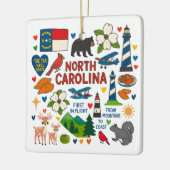 North Carolina Custom Family Trip Christmas Keramikornament (Links)