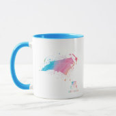 North Carolina der Aquarell-Karten-| Tasse (Links)