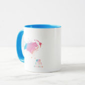 North Carolina der Aquarell-Karten-| Tasse (Vorderseite Links)