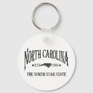 North Carolina - Der North Star Staat Schlüsselanhänger