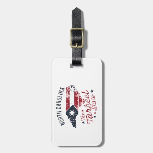 North Carolina Der Staat Tarheel Gepäckanhänger (Vorderseite vertikal)