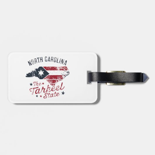 North Carolina Der Staat Tarheel Gepäckanhänger (Rückseite horizontal)
