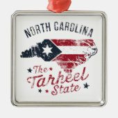North Carolina Der Staat Tarheel Ornament Aus Metall (Vorne)