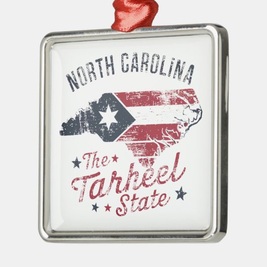 North Carolina Der Staat Tarheel Ornament Aus Metall (Links)