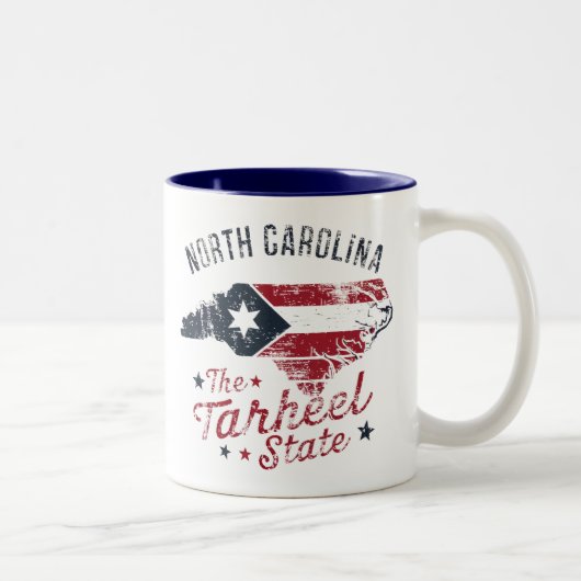 North Carolina Der Staat Tarheel Zweifarbige Tasse (Rechts)