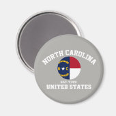 North Carolina Est 1789 USA Staat Independence Day Magnet (Vorderseite/Rückseite)