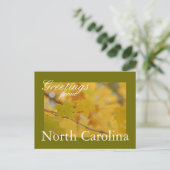North Carolina Fall Postcard Postkarte (Stehend Vorderseite)