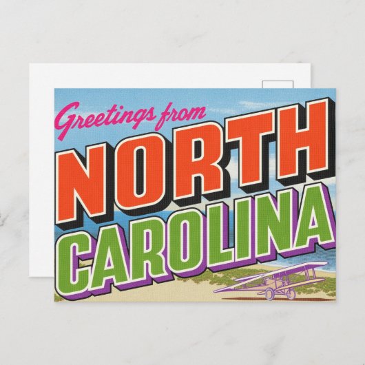 North Carolina First Flight Strand Postkarte (Vorne/Hinten)