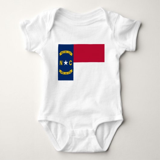 North Carolina Flag Baby Bodysuit Baby Strampler (Vorderseite)