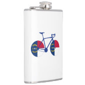 North Carolina Flag Cycling Flachmann (Rechts)