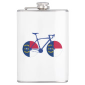North Carolina Flag Cycling Flachmann (Vorderseite)