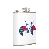 North Carolina Flag Cycling Flachmann (Rechts)