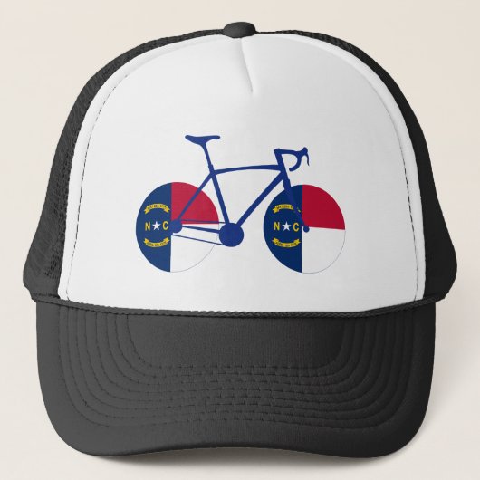 North Carolina Flag Cycling Truckerkappe (Vorderseite)