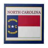 North Carolina Flag Design Tile Fliese (Vorderseite)
