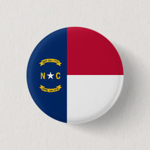 North Carolina Flag, Fahne von North Carolina Button