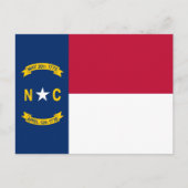North Carolina Flag, Fahne von North Carolina Postkarte (Vorderseite)