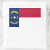 North Carolina Flag, Fahne von North Carolina Rechteckiger Aufkleber (Tasche)