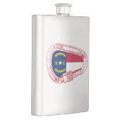 North Carolina Flag Klettersteig Carabiner Flachmann (Rechts)