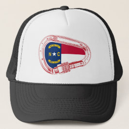 North Carolina Flag Klettersteig Carabiner Truckerkappe