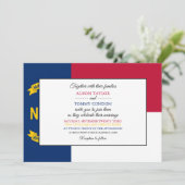 North Carolina Flag, North Carolina Wedding Einladung (Stehend Vorderseite)