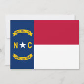 North Carolina Flag, North Carolina Wedding Einladung (Rückseite)