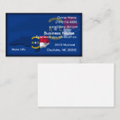 North Carolina-Flaggen-Karten-Visitenkarte Visitenkarte (Vorne/Hinten)