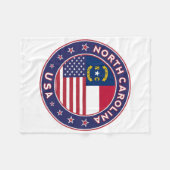North Carolina Fleecedecke (Vorderseite (Horizontal))