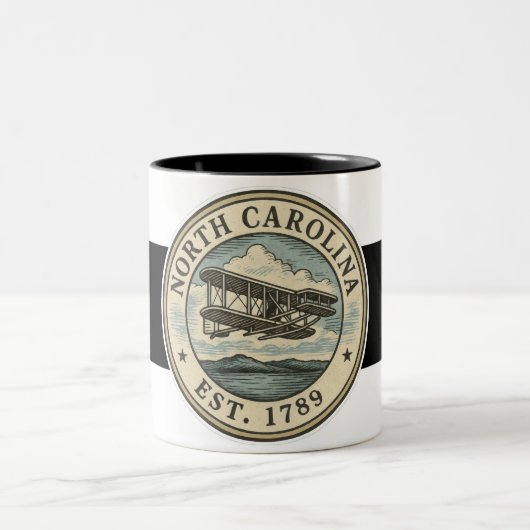 North Carolina Flying Decal Mug Zweifarbige Tasse (Mittel)