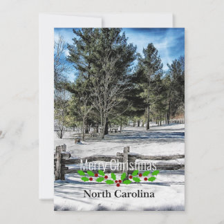 North Carolina, Frohe Weihnachten, Feiertagskarte