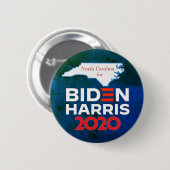 North Carolina für Biden Harris 2020 Button (Vorne & Hinten)