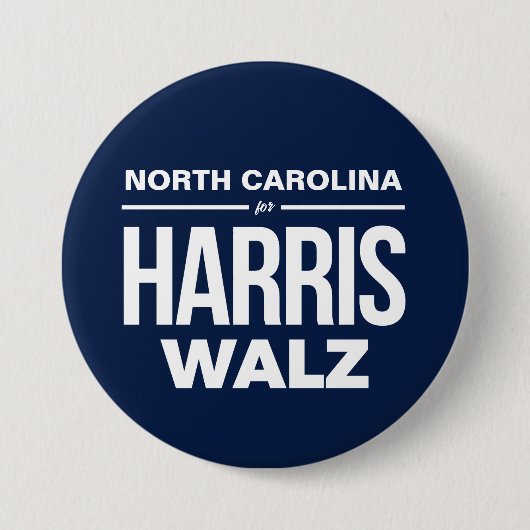 North Carolina für Harris Walz Button (Vorderseite)