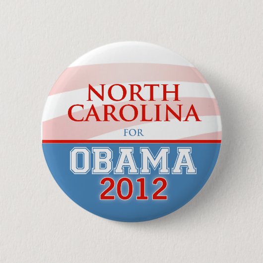 NORTH CAROLINA für Obama 2012 Button (Vorderseite)