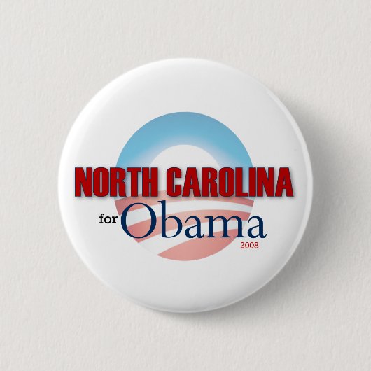 NORTH CAROLINA für Obama Button (Vorderseite)