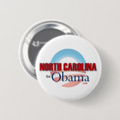 NORTH CAROLINA für Obama Button (Vorne & Hinten)