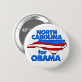 North Carolina für Obama-Knopf Button (Vorne & Hinten)