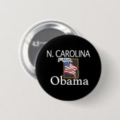 North Carolina für Obama-Knopf Button (Vorne & Hinten)