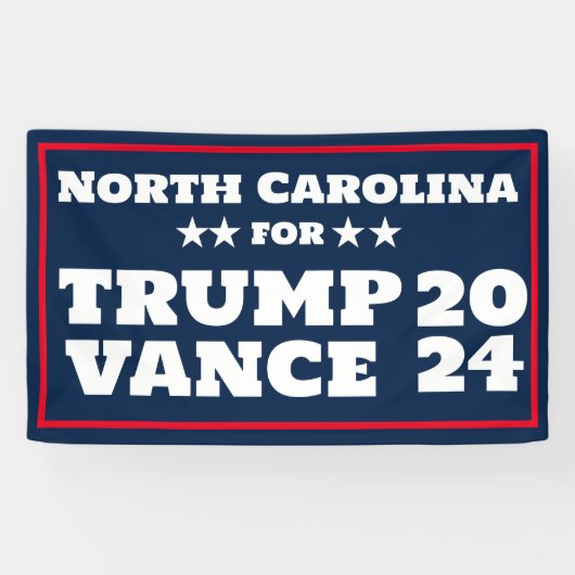 North Carolina für Trump Vance 2024 Banner (Horizontal)