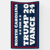 North Carolina für Trump Vance 2024 Banner (Vertikal)