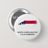 NORTH CAROLINA für TULSI GABBARD 2020 Button (Vorne & Hinten)