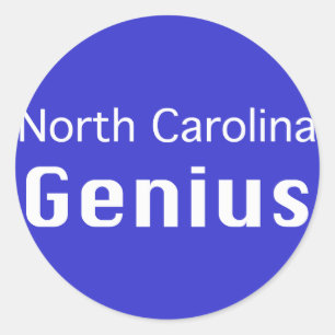 North Carolina-Genie-Geschenke Runder Aufkleber