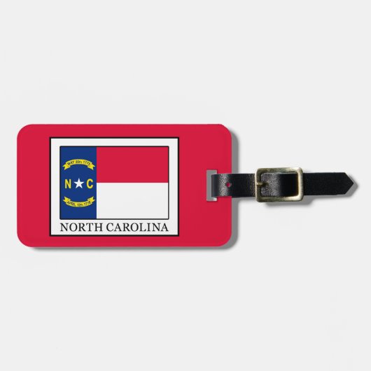 North Carolina Gepäckanhänger (Vorderseite horizontal)