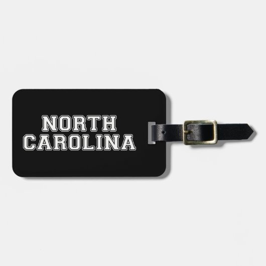 North Carolina Gepäckanhänger (Vorderseite horizontal)