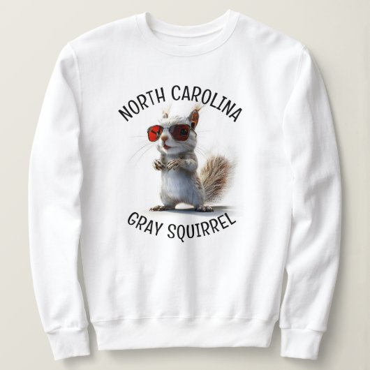 North Carolina Grau Eichhörnchen Sweatshirt (Design vorne)