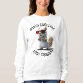 North Carolina Grau Eichhörnchen Sweatshirt (Vorderseite)
