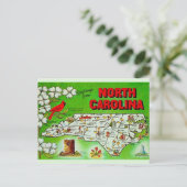 North Carolina Green Greeting Postkarte (Stehend Vorderseite)