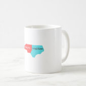North Carolina GRILLEN barbeque map Kaffeetasse (VorderseiteRechts)
