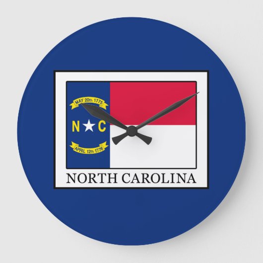 North Carolina Große Wanduhr (Vorderseite)
