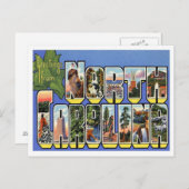 North Carolina Grüße von US-Staaten Postkarte (Vorne/Hinten)